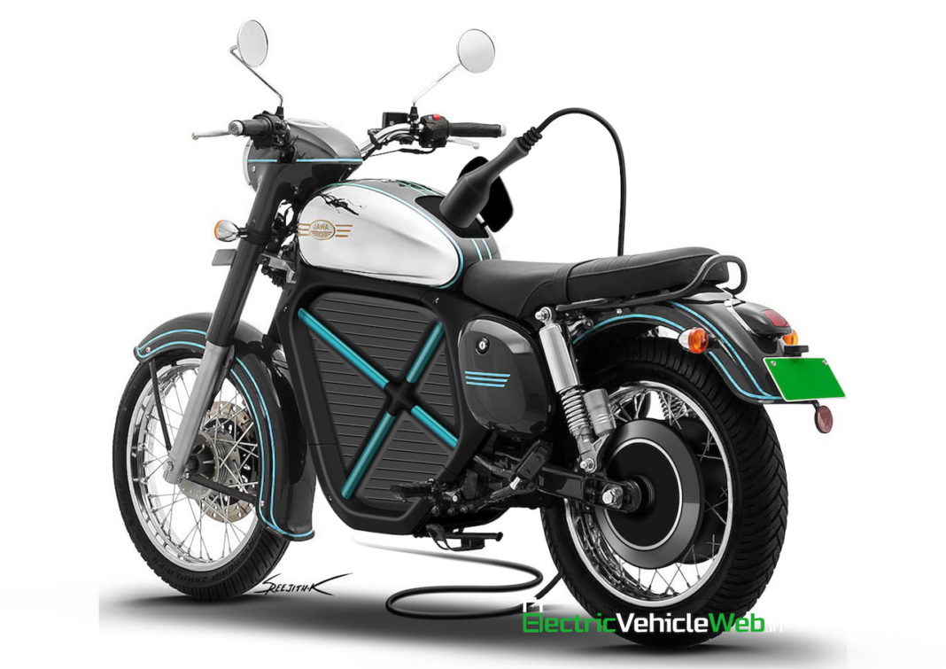 Jawa Electric Motorcycle Rendering3