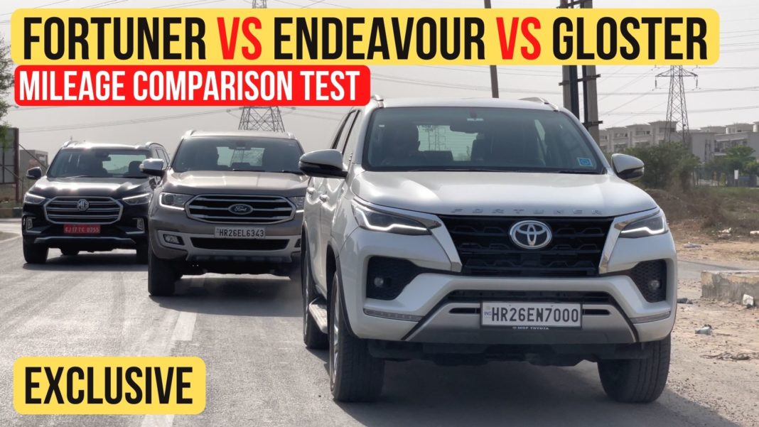Toyota Fortuner vs MG Gloster vs Ford Endeavour