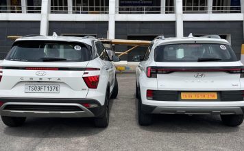 2022-Hyundai-Venue-facelift-vs-Hyundai-Creta-rear-angle