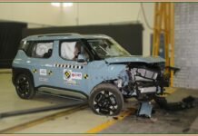 Kia Syros एसयूवी को Bharat NCAP में मिली 5 स्टार सेफ्टी रेटिंग – 6 एयरबैग, ESC Kia syros bharat ncap crash1