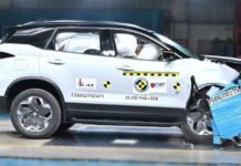 tata harrier ev crash test